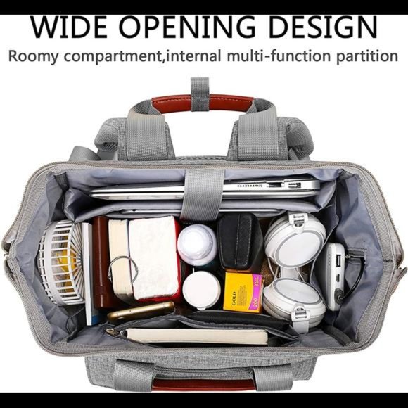 Laptop Backpack for Women, 15.6 Inch Computer Backpack Doctor Teacher - Picture 3 of 6